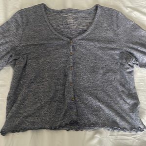 American Eagle soft blue long sleeve